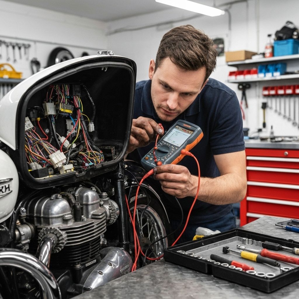 Reparación de sistema eléctrico de motocicleta